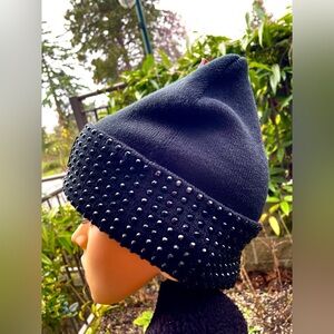 Kurt Geiger Black Embellished Hat